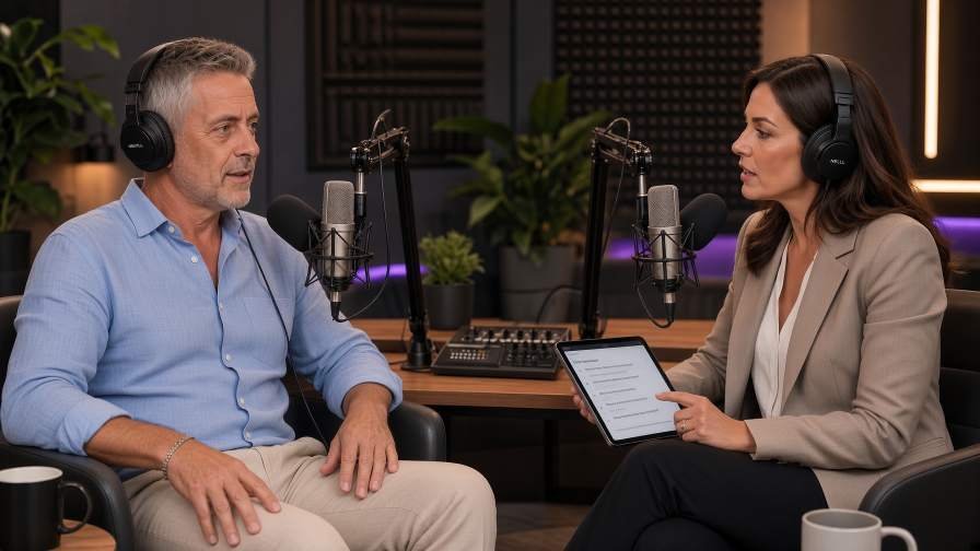 Stéphane Dubart, expert en génération de leads, répond aux questions en studio